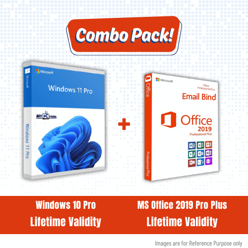 Combo Pack - MS Office 2019 Pro Plus Email Bind with Windows 11 Pro